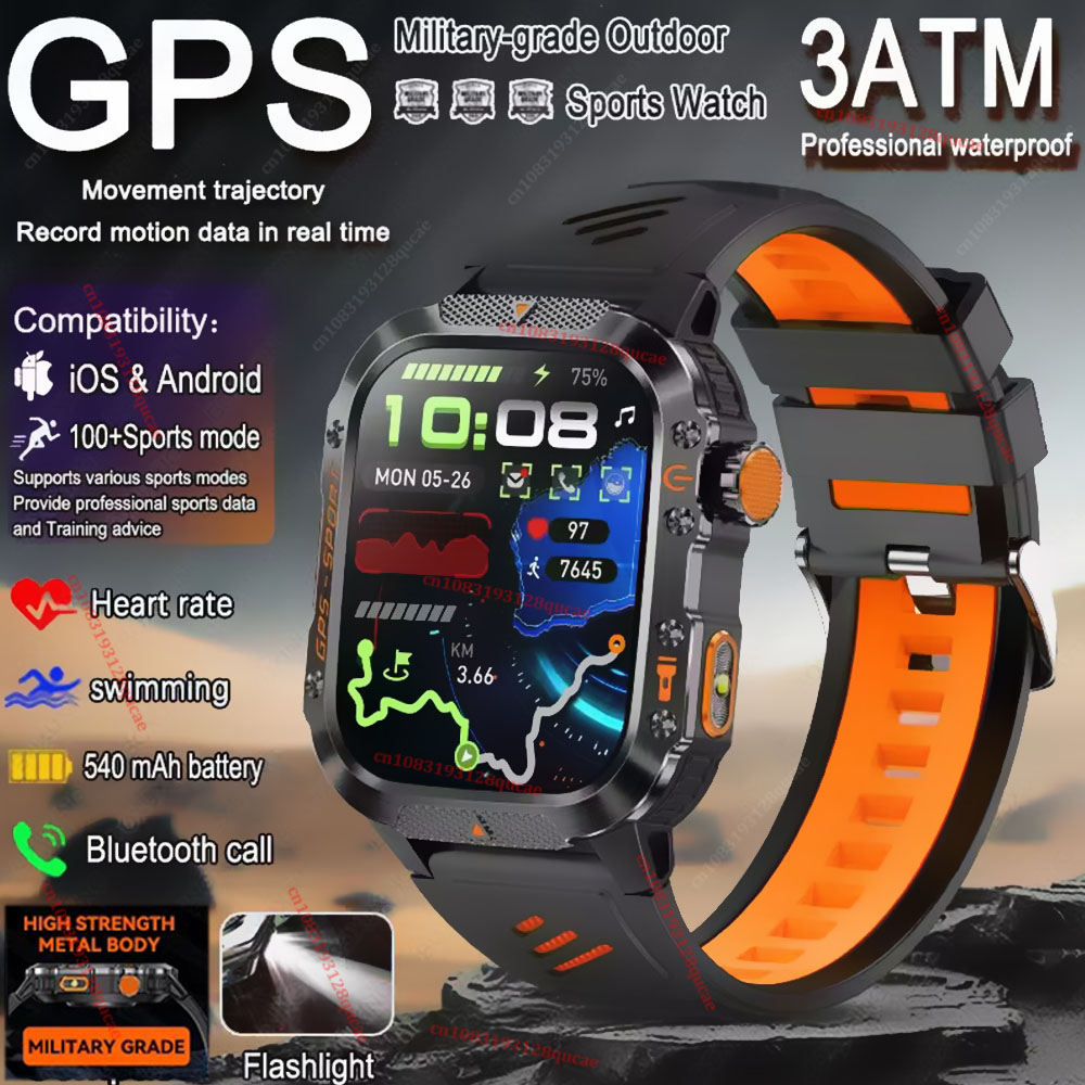 Gps Running Watch - 2026 Military Outdoor Smart Watch Men's