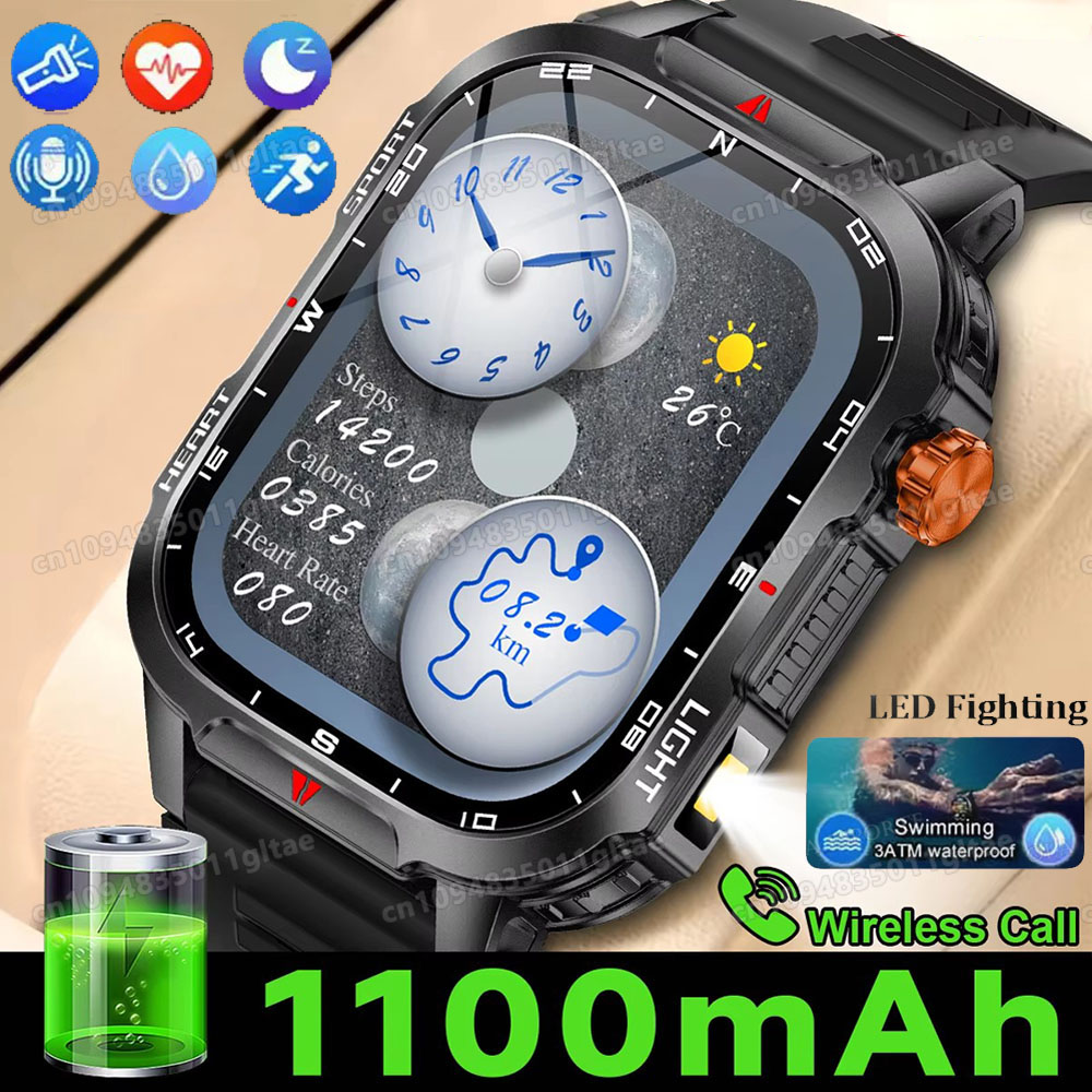 Gps Running Watch - Military Outdoor Smart Watch Men’s GPS