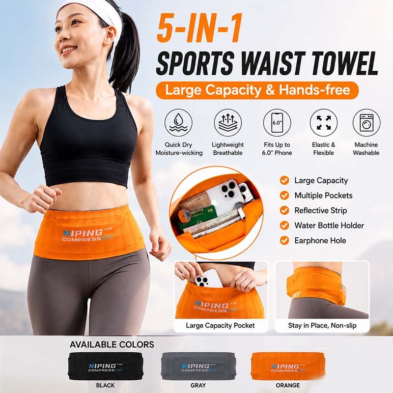 Running Gear To Hold Phone - Running Waistband Invisible Anti-slip Phone Holder