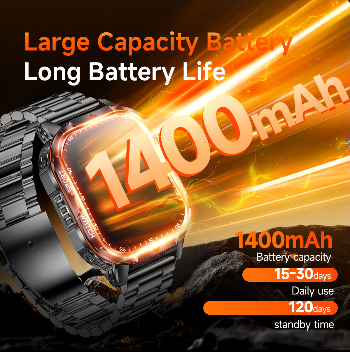 2026 New 1400mAh Super Large B - Gps Running Watch 评论和价格