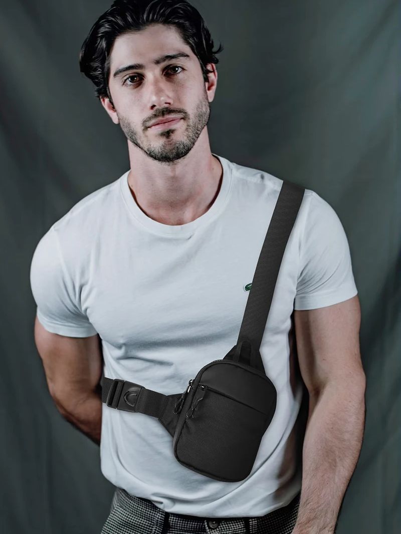 Casual Men Shoulder Chest Bag  - Running Gear To Hold Phone 评论和价格