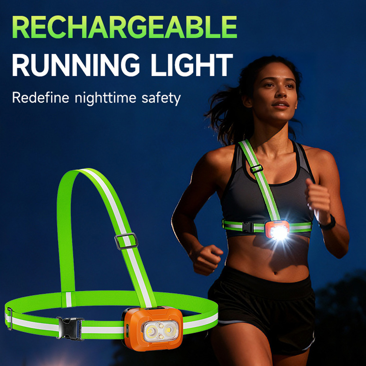 Running Light USB Rechargeable - Running Jogging Gear 评论和价格