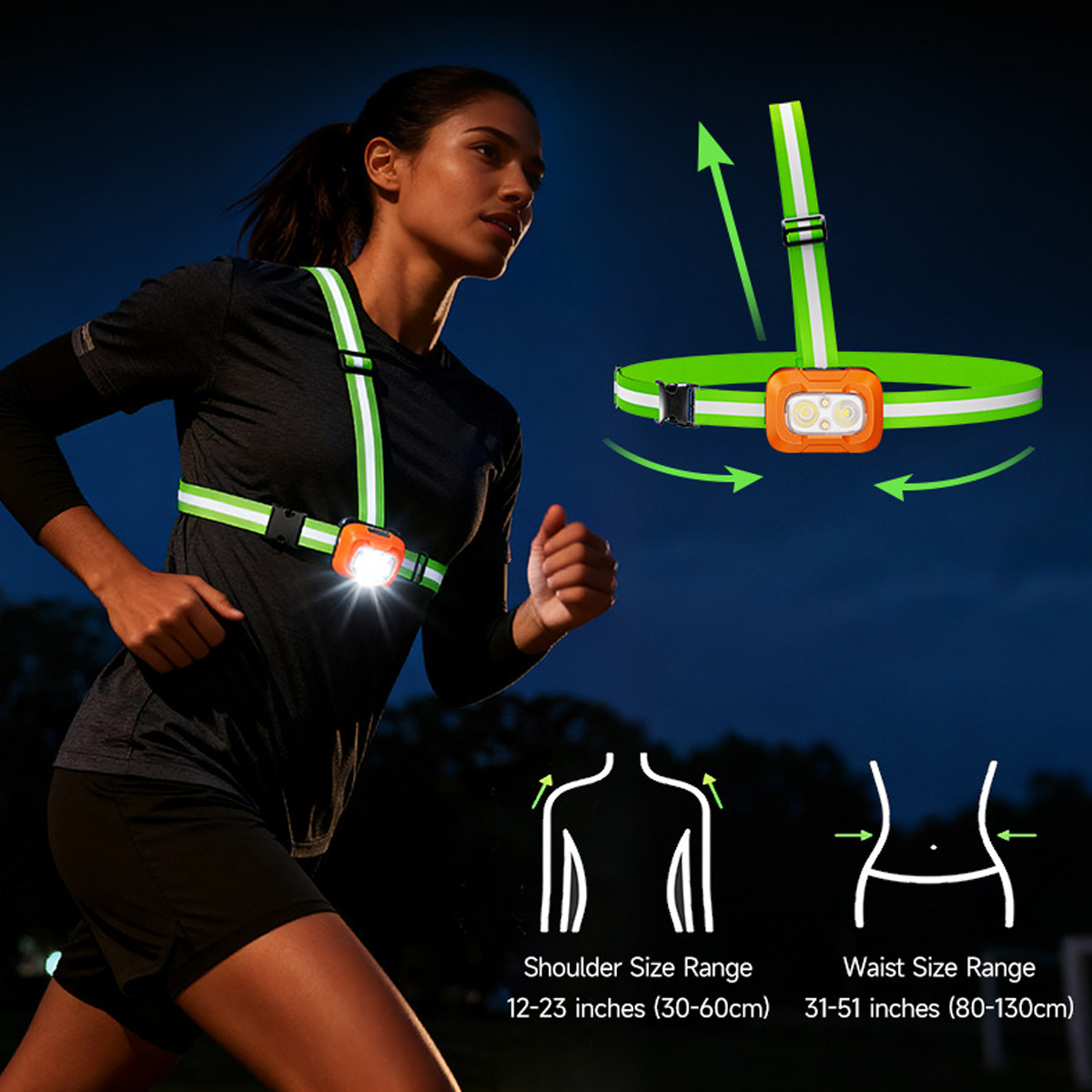 Running Light USB Rechargeable - Running Jogging Gear 评论和价格