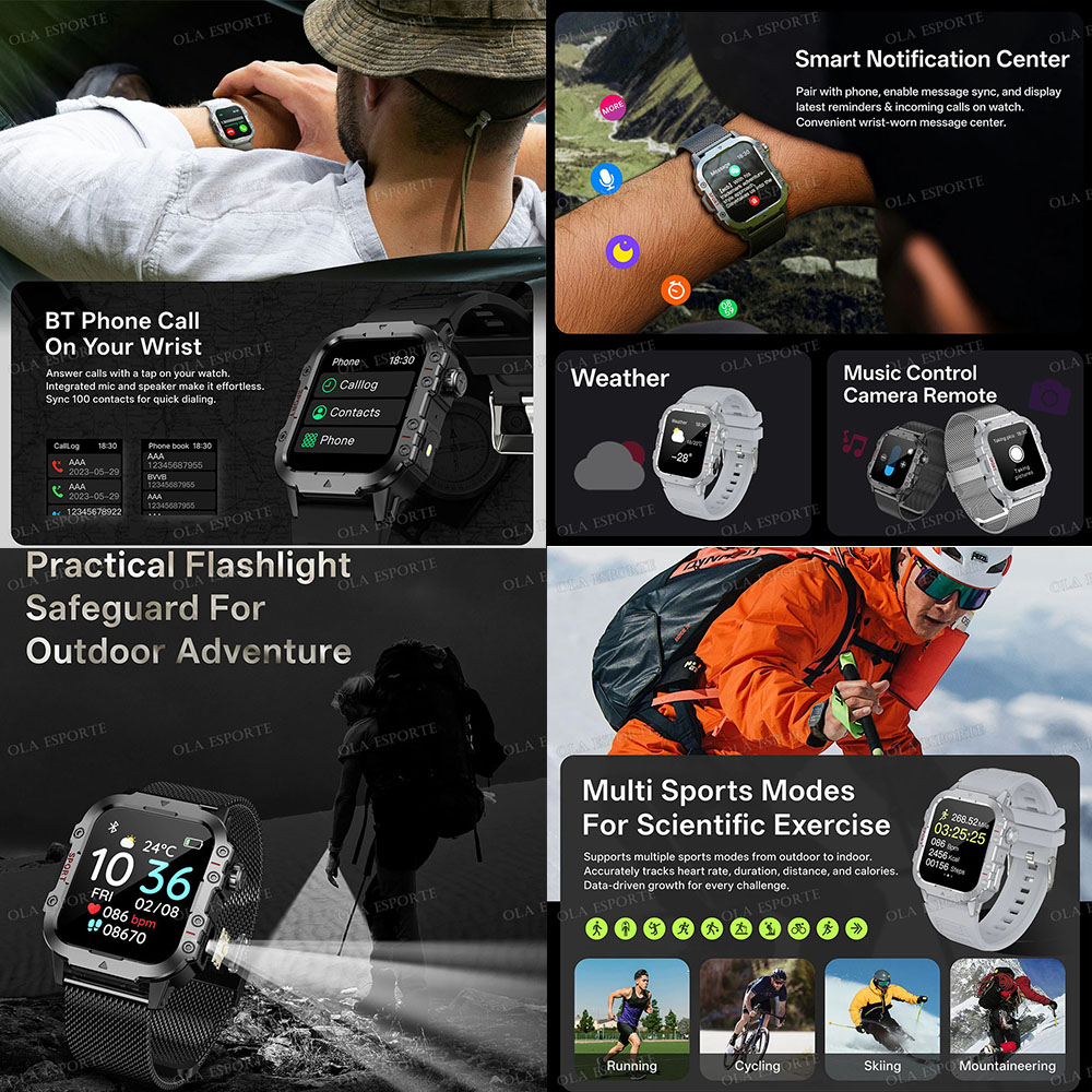 Military Outdoor Smart Watch M - Gps Running Watch 评论和价格