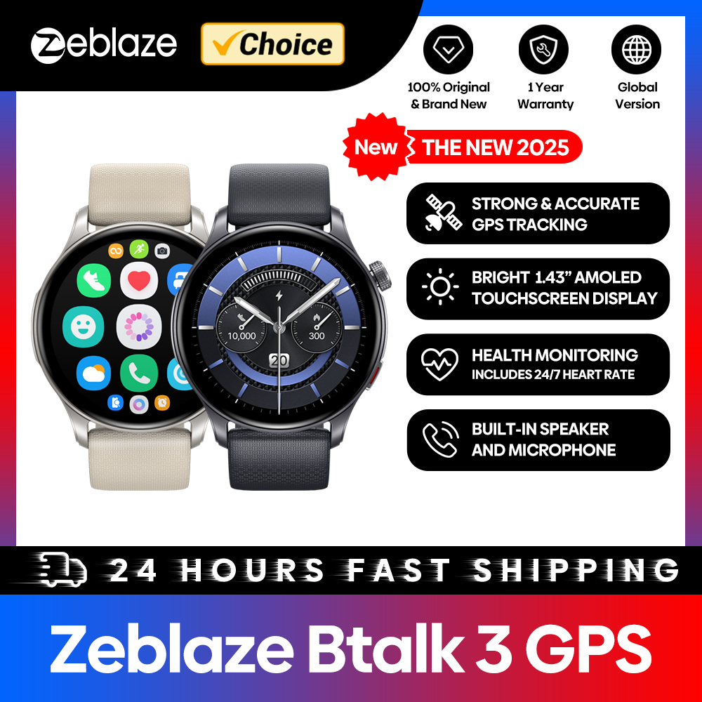 New Zeblaze Btalk 3 GPS Smartw - Gps Running Watch 评论和价格